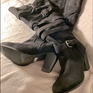 Torrid multi strap knee high boots size 8.5